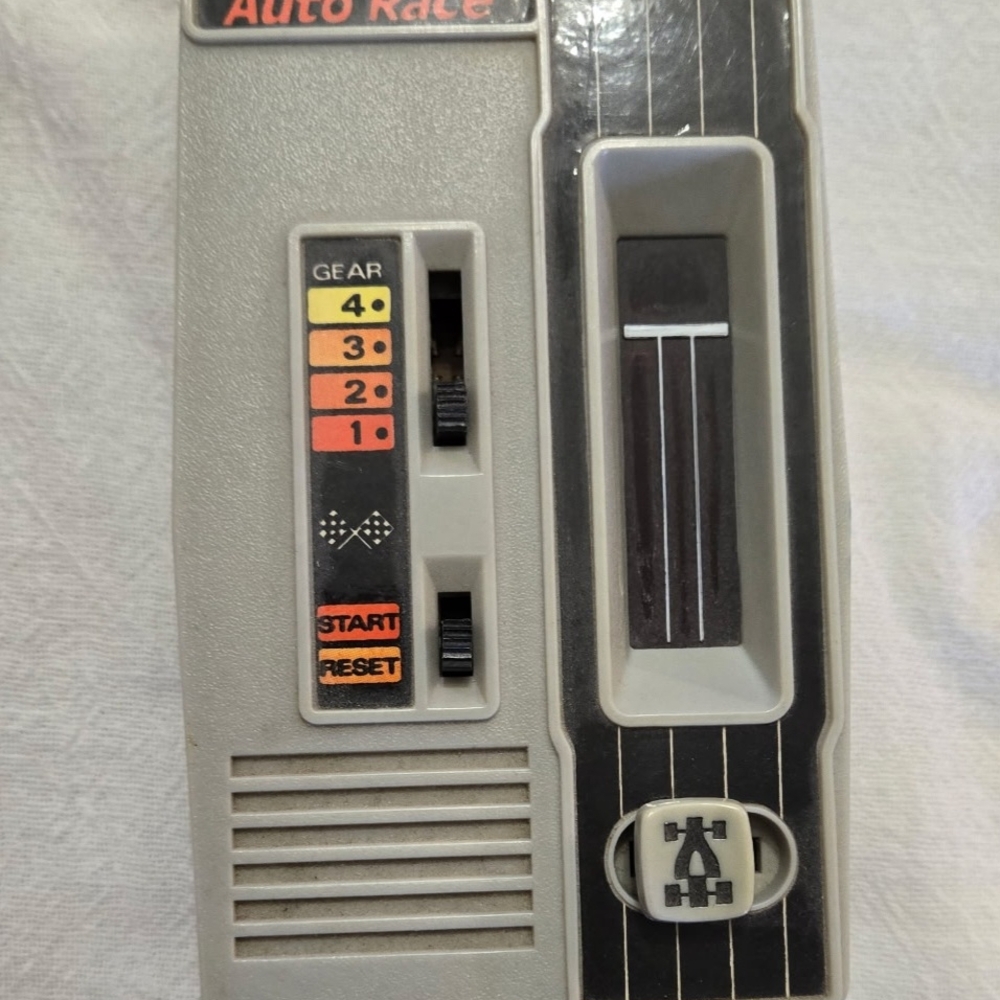 Mattel Auto Race Handheld Game - Gray (VINTAGE)